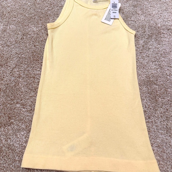 ***sold on MP***Denim forum Jane ribbed tank in lemonade NWT - Picture 1 of 4